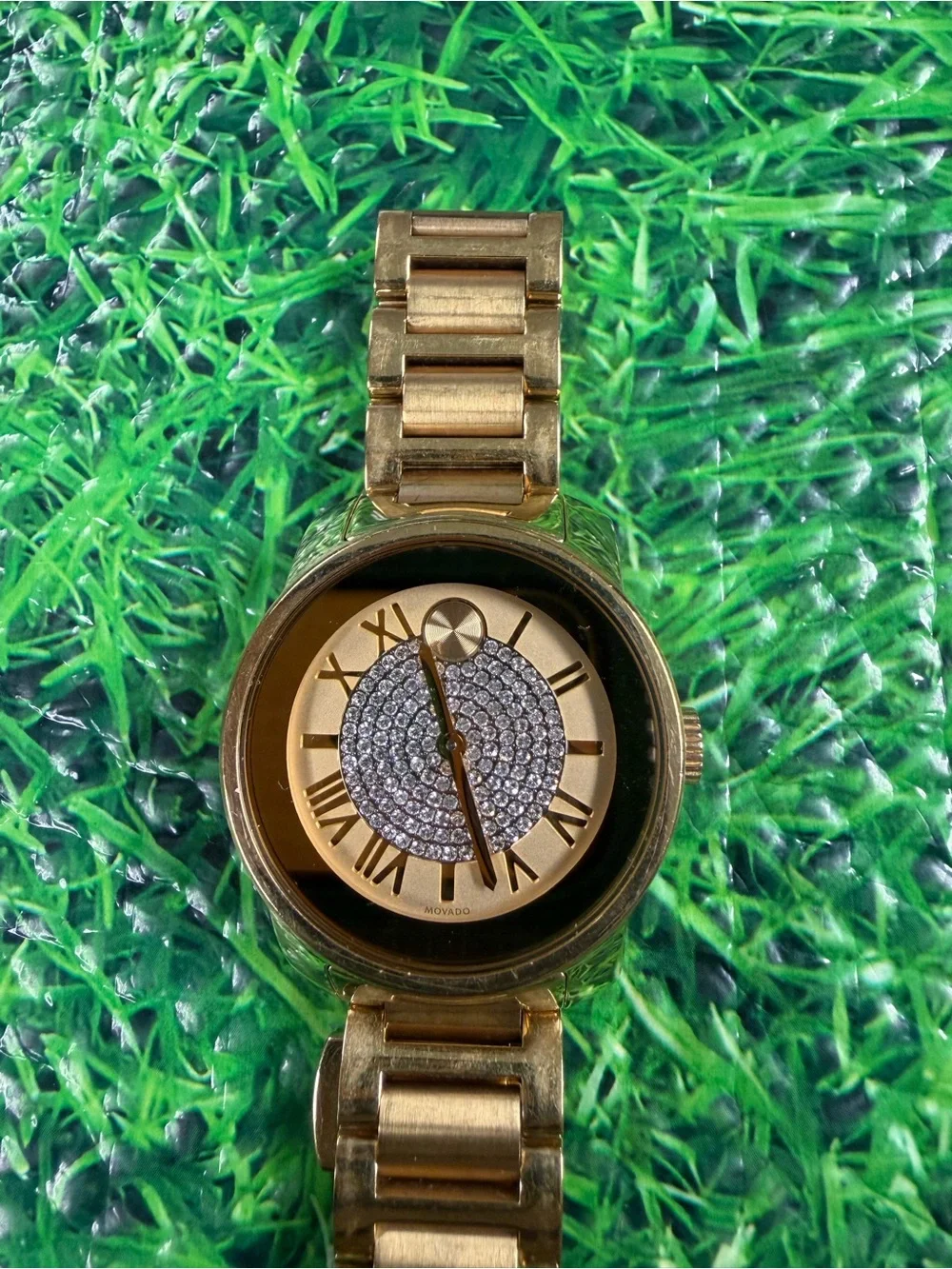 Movado Bold Gold-Tone Women's Watch with Crystal Dial